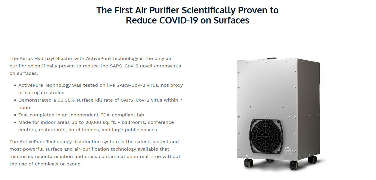 The First Air Purifier Scientifically Proven to Reduce COVID-19 on Surfaces